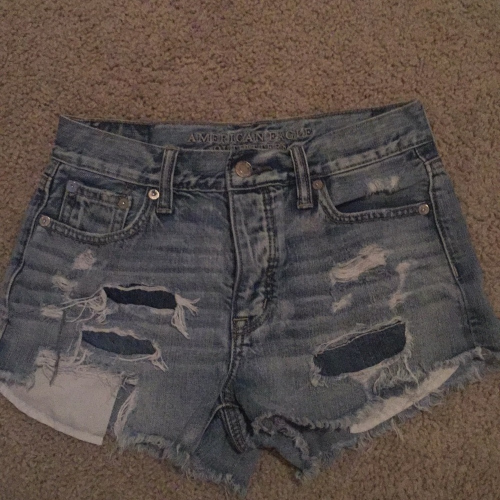 Distressed American Eagle Denim Shorts